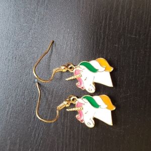 Claire's unicorn dangle earrings